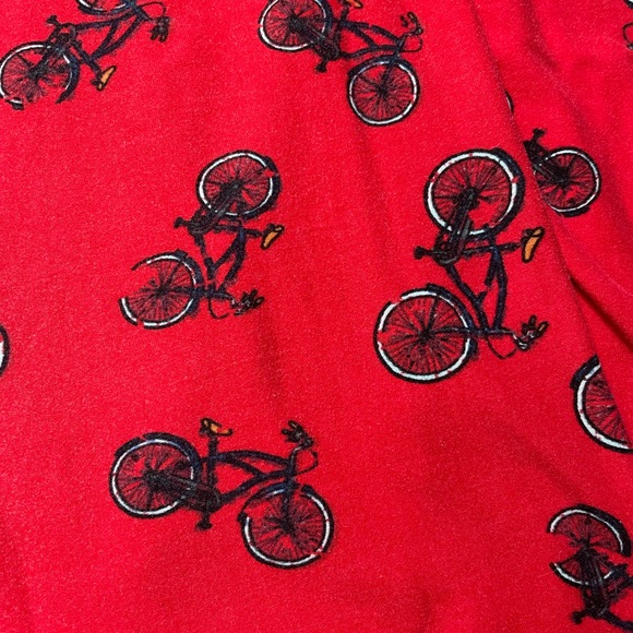 LulaRoe bicycle leggings soft and comfy red bike - Picture 5 of 5